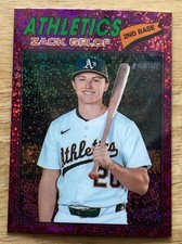 Zack Gelof Burgundy Sparkle 2026 Topps Heritage Chrome #186 A's MLB Parallel