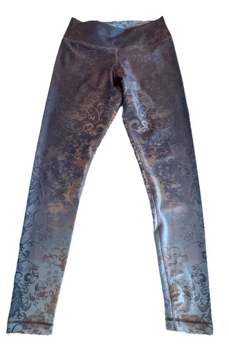 Leggings Niyama Sol Buddah lunghezza caviglia usati in ottime condizioni taglia MEDIA yoga pilates foil shine - Foto 2 di 12