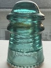 VINTAGE HEMINGRAY NO. 9 BLUE GREEN GLASS INSULATOR PATENT MAY 2, 1893 — photo 1