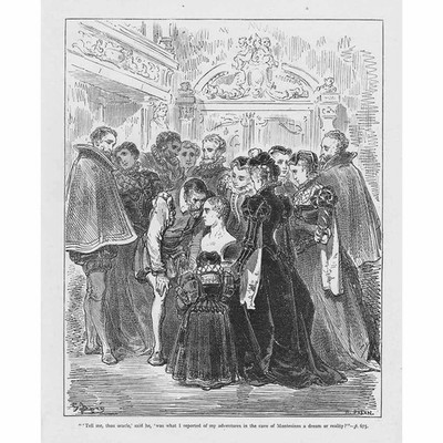 DON QUIXOTE Tell Me ,Thou Oracle, Gustave Dore - Antique Print c1880