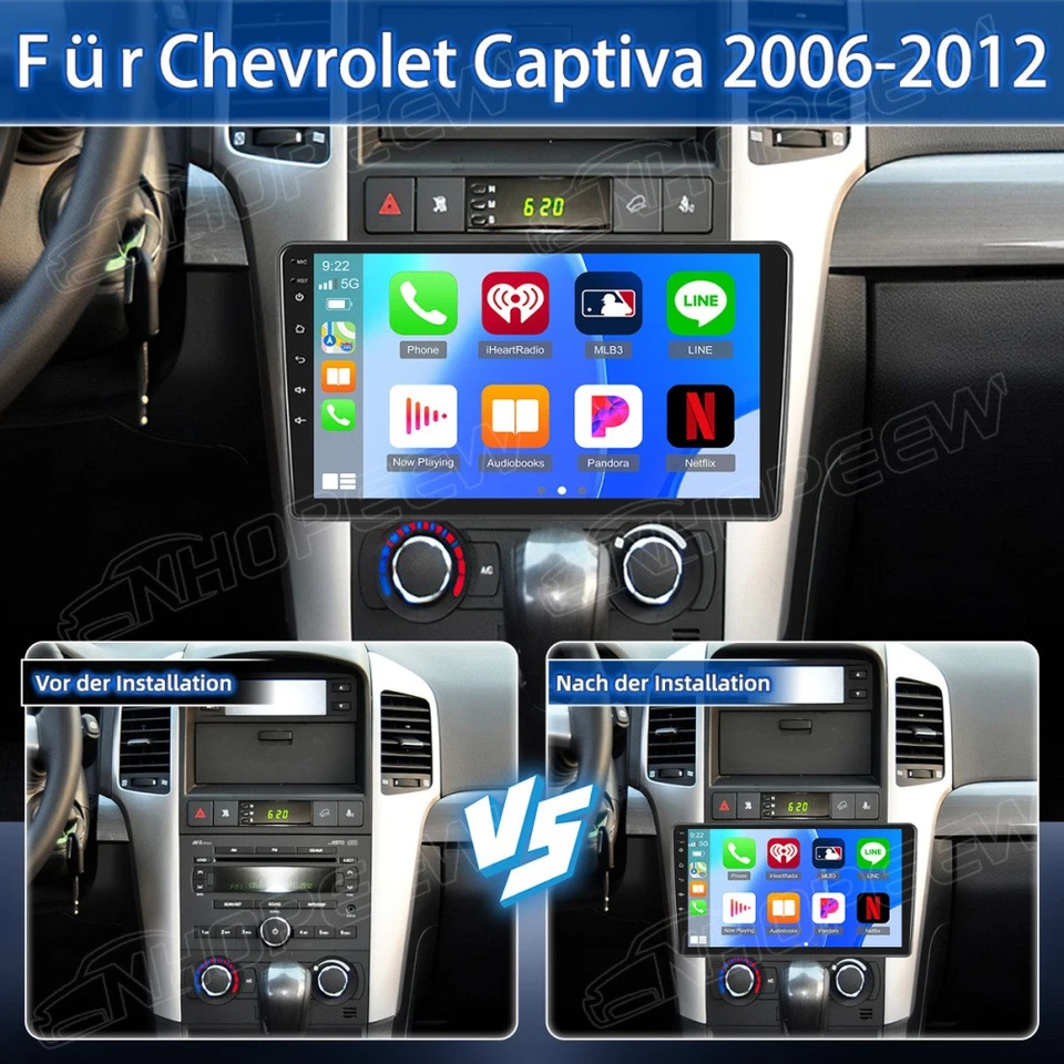 2+64GB Android 15 Autoradio Für Chevrolet Captiva 2006-2011 GPS Navi BT Kamera - Bild 2 von 4