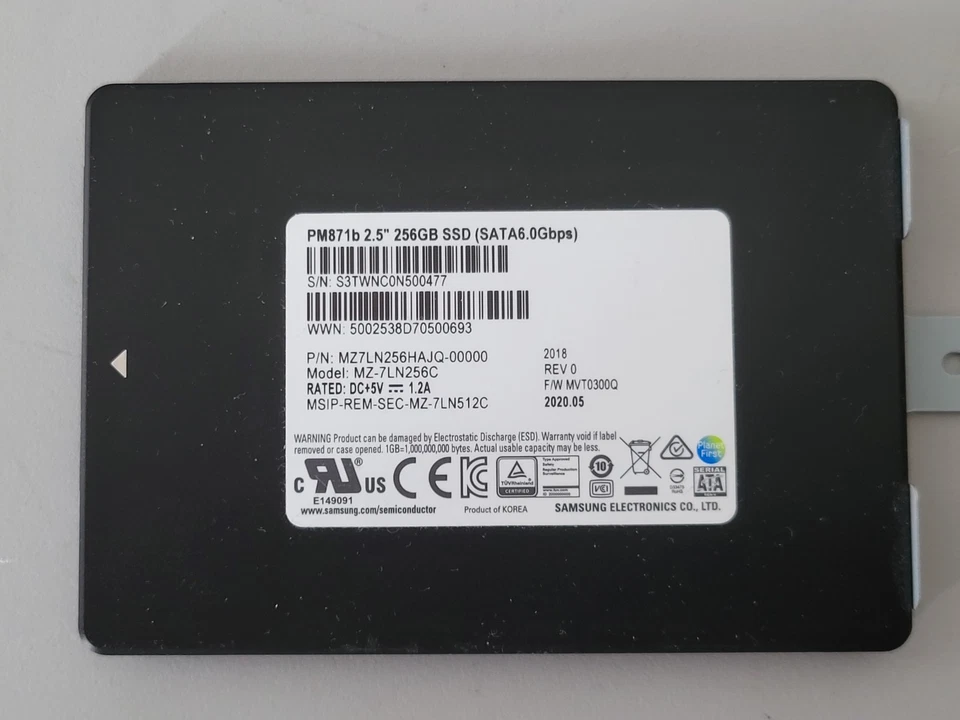 SSD 256GB Samsung Defekt Festplatte