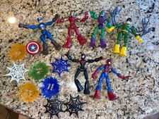 6 Marvel Bend and Flex Action Figures Lot Venom, Spider-Man, Etc 2019 & 2020