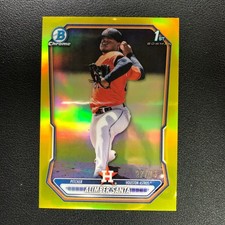 2026 Bowman Chrome Prospect Alimber Santa 1st Yellow Refractor /75 Astros