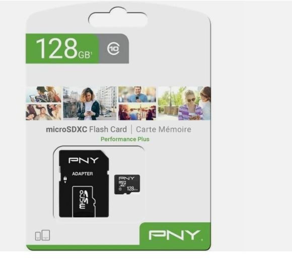 Scheda di Memoria microSDHC 128 GB + Adattatore SD, Velocità di Lettura fino a 1