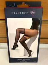 New Fever Hosiery Black Bas Fishnet  Hold-Up Noir Sexy  Stockings 42795