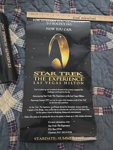 Star Trek Experience Las Vegas 1997 Original 23" x 12" Preview Poster 2 sided