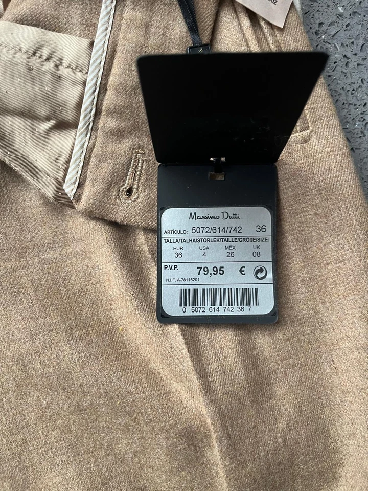 Massimo Dutti Hose Gr. 38 Wolle Neu - Bild 3 von 4