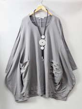 Moonshine vestido sudadera vestido globo vestido 50 52 54 look capas talla 5 gris