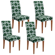 Obstal Stretch Spandex Dining Room Chair Covers ?Set of 4 Universal Removable...