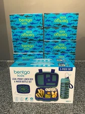Bentgo Kids Leak-Proof Lunch Box and Water Bottle Set Sharks 