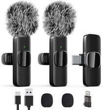 Professional Wireless Lavalier Lapel Microphone for iPhone, iPad, Mini Video...