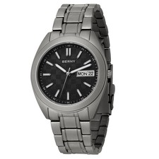 BERNY Titanium Watch for Men, Precision VJ53 Movement, Quartz Wristwatch