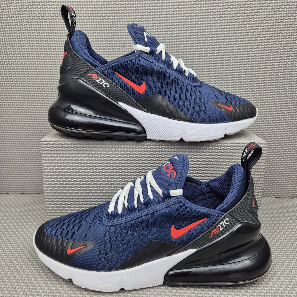 Nike Air Max 270 Trainers UK 4.5 Navy Blue White Red Black Lightweight Sneakers  - Image 2 of 4