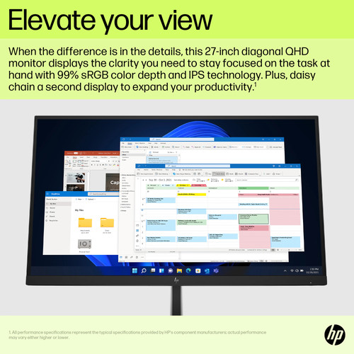 HP E27u G5 QHD USB-C Monitor 27" QHD (2560 x 1440) 50-75 Hz - Picture 7 of 10