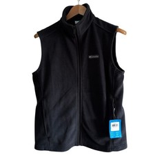 Columbia Mens Steens Mountain Fleece Vest Black Full Zip Jacket WM1192-010 NEW