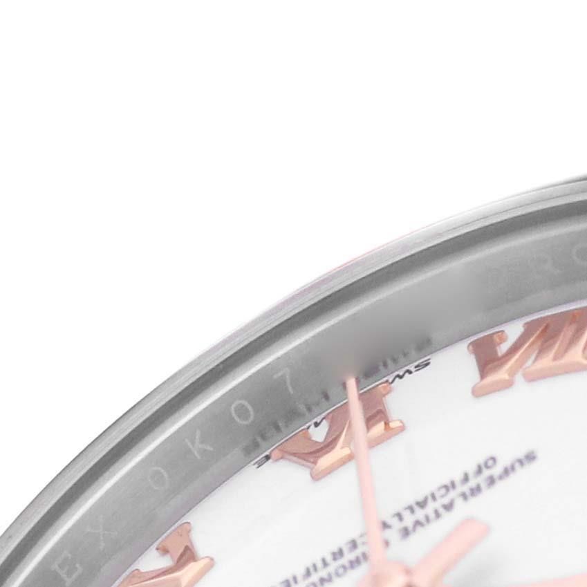 Rolex Datejust 28 White Roman Dial Steel Rose Gold Diamond Ladies Watch 279381 image 6