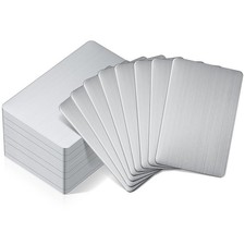 Tandefio 50x 304 SS Metal Business Cards 3.4x2.1" Sublimation Engraving Blanks