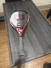 Wilson Impact Titanium Tennis Racket Racquet Red Volcanic Grip Size L2 4 1/4