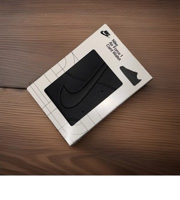 Nike Air Force 1 Unisex Card Wallet Black Slim Minimalist Icon Swoosh NEW