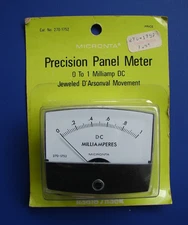 Radio Shack Micronta Precision Panel Meters 0-1 Milliamp SEALED NOS 270-1752
