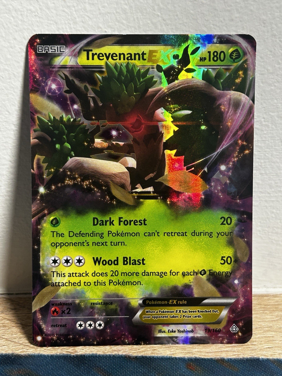 Trevenant EX 19/160 XY Primal Clash Ultra Rare Holo Pokemon Card