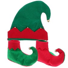 Wearable Clown Shoes Hat Set for Adult Kids Christmas Party Cosplay Costume