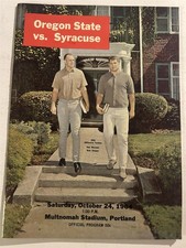 1964 OREGON State vs SYRACUSE Orangeman Program FLOYD LITTLE Jim NANCE Keeper