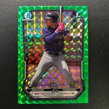 2026 Bowman Chrome Prospect Roldy Brito 1st Green Geometric /99 Rockies