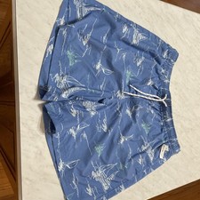 Magellan Men's Swim Trunks Size M Blue Fish Gear Shorts Unlined Pockets
