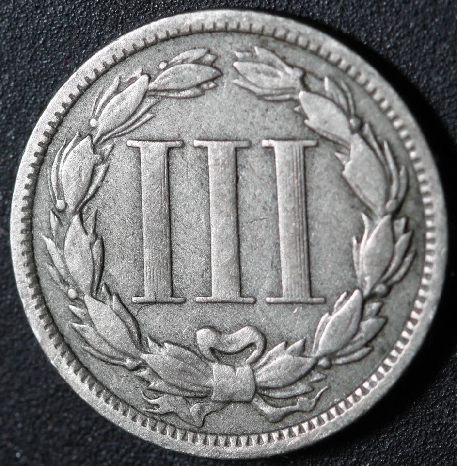 1869 THREE 3 CENT NICKEL - Image 2 of 2