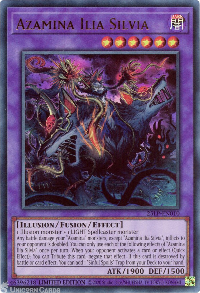 25LP-EN010 Azamina Ilia Silvia : Ultra Rare Limited Edition Mint YuGiOh Card