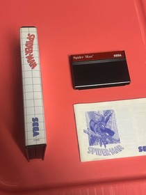 Spider-Man CIB US Version UPC Barcode Sticker Sega Master System SMS Spiderman