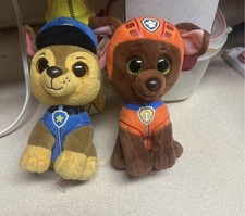 Paw Patrol Plush Lot   Chase  Zuma   Big Eye Stuffed Animals   Kids Toy