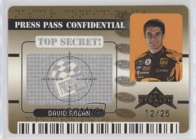 2009 Press Pass Stealth Confidential Top Secret Gold 12/25 David Ragan #PC24 d4e