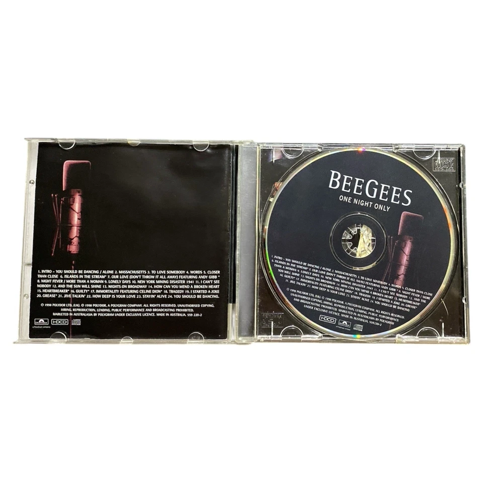 Bee Gees One Night Only CD 1998 Polydor Live Album Greatest Hits Stayin' Alive - Image 4 of 4