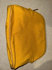 HERMES Bolide Pouch Canvas Yellow Authentic