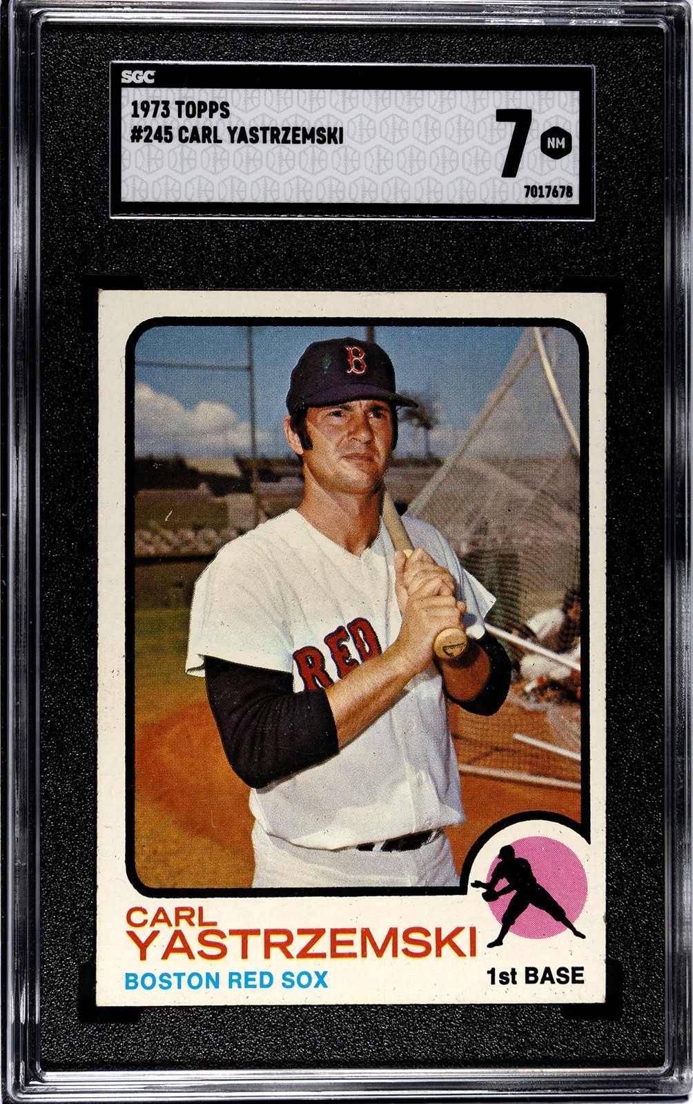 1973 Topps baseball card CARL YASTRZEMSKI #245 SGC 7 NEAR-MINT (HIGH END CARD)