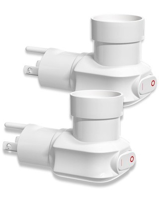 TobeBright 2 Pack Plug in Light Socket, 3-Prong Socket Adapter... 