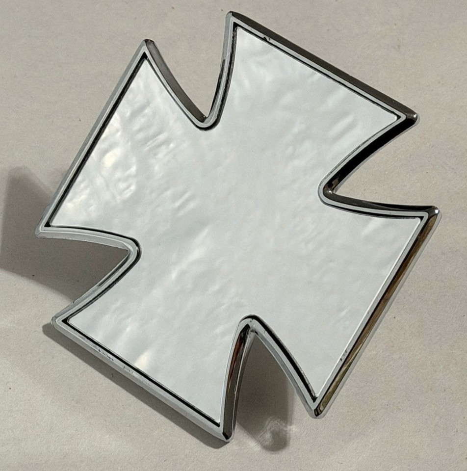 Chrome Iron Maltese Cross Mirror Motorcycle American Chopper Cruiser ...