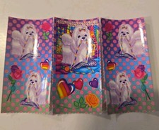 VTG Lisa Frank Sticker Sheet White Maltese Poodle Dog S270 3 Mods Rainbow Roses