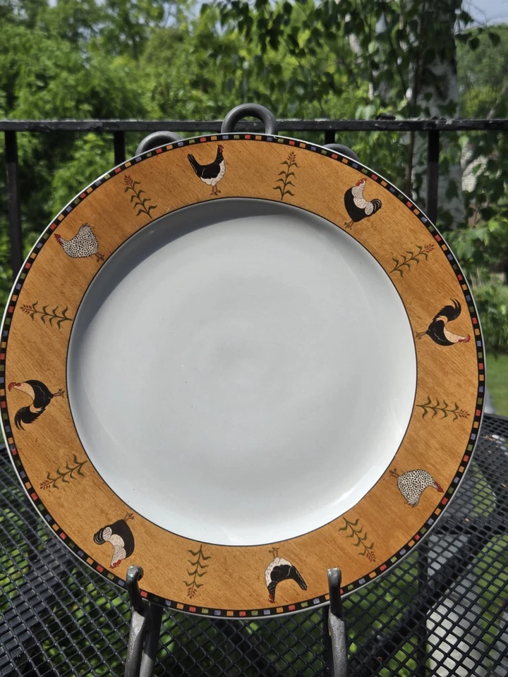 Sakura COUNTRY QUARTET Chop Plate Round Platter 12 3/8" Warren Kimble Dinnerware - Image 2 of 4