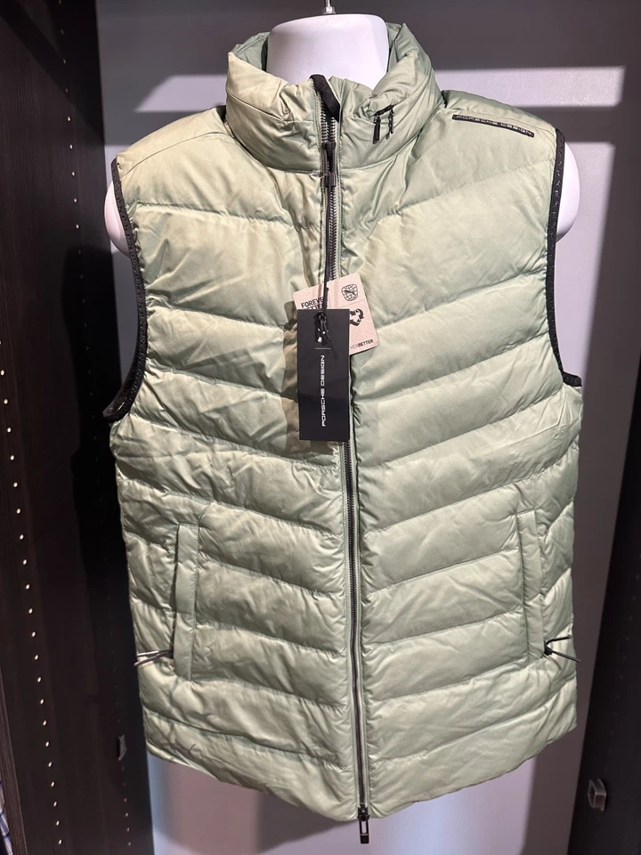 Porsche Design Light Packable Vest - Dusty Green. Men's Large 538085 23 - Image 2 of 4