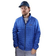 Patagonia Nano Puff Jacket Mens Large Blue Primaloft Insulated Puffer Coat