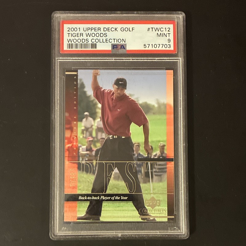 Upper Deck 2001 Golf Tiger Woods Collection Tiger's Best TWC12 PSA 9 Graded ๐ฅ๐ฅ