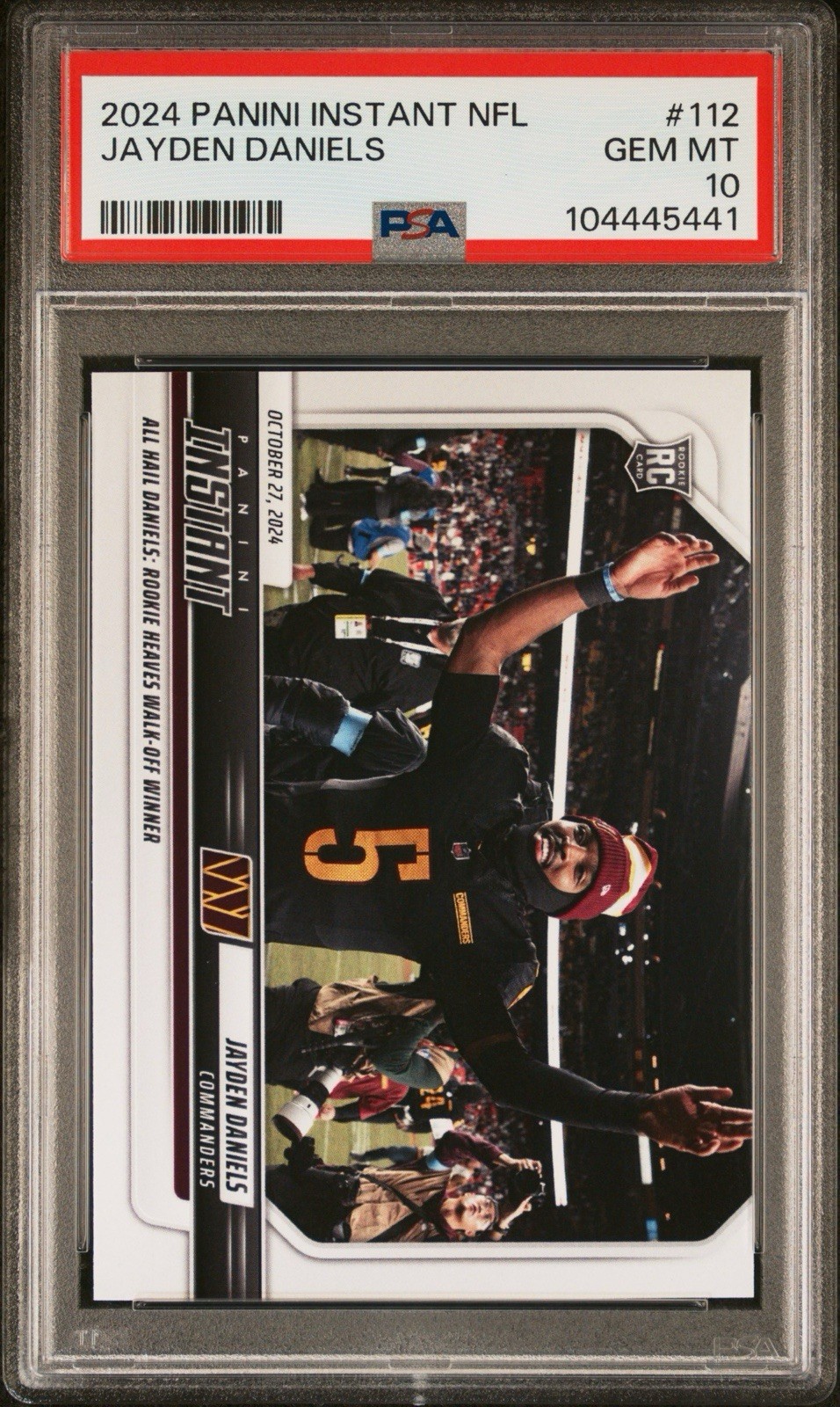 Jayden Daniels Panini Instant NFL #112 Base