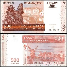 Madagascar 500 Ariary, 2004, P-88b, UNC
