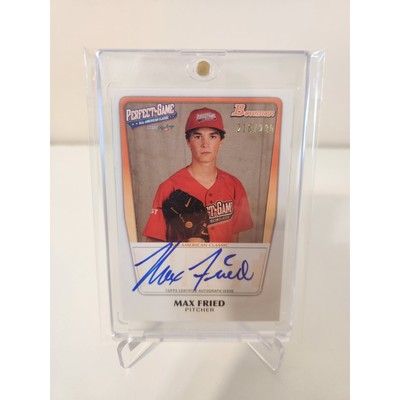 2011 Bowman Perfect Game MAX FRIED AUTO #'d 218/235 ATLANTA BRAVES 