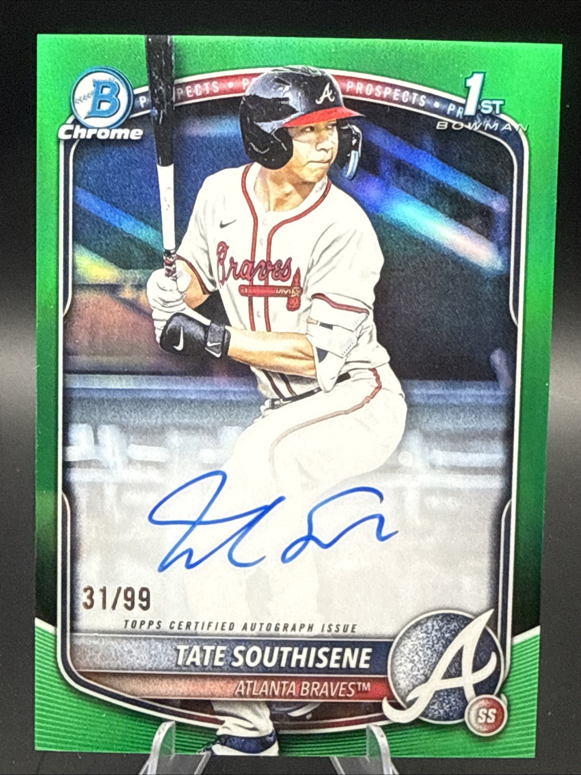 2025 Bowman Draft Chrome Prospect Auto Tate Southisene #CPA-TS True Green /99