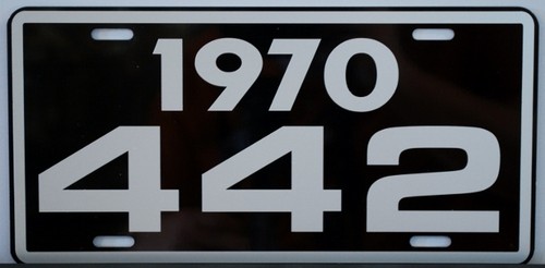 1970 70 OLDSMOBILE 442 LICENSE PLATE OLDS W30 W31 400 455 HURST F85 ...